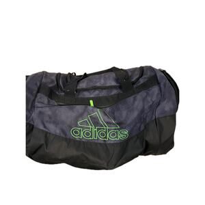 Adidas Defender Medium 20"x12"x12" Gray Green Duffel Gym Bag